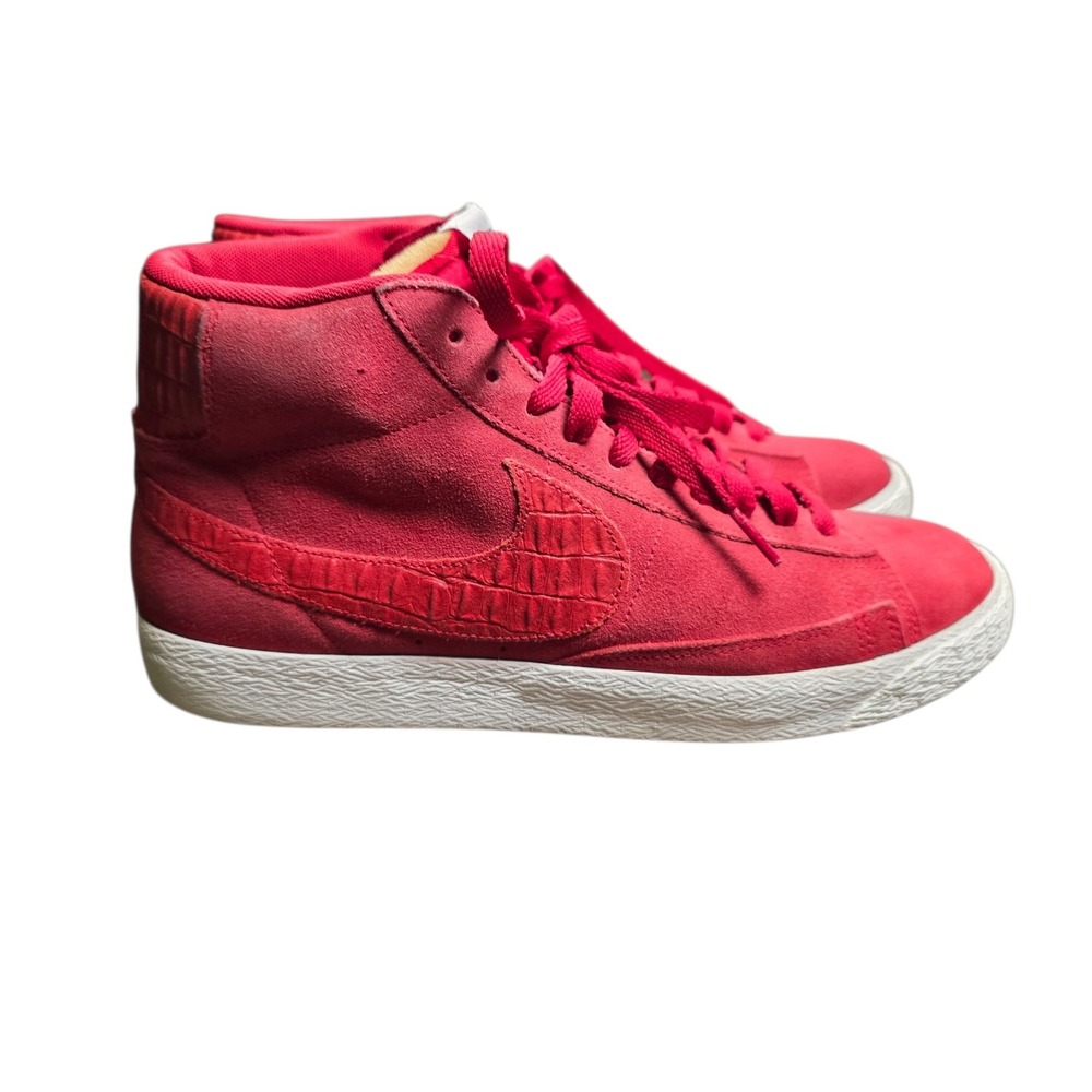 Nike Blazer Mid Premium Gym‎ High Top Sneakers Red Suede VTG 638261-601  Mens 10